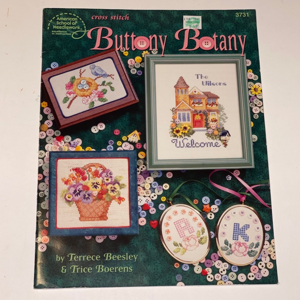 2000 American School of Needlework Cross Stitch Buttony Botany #3731